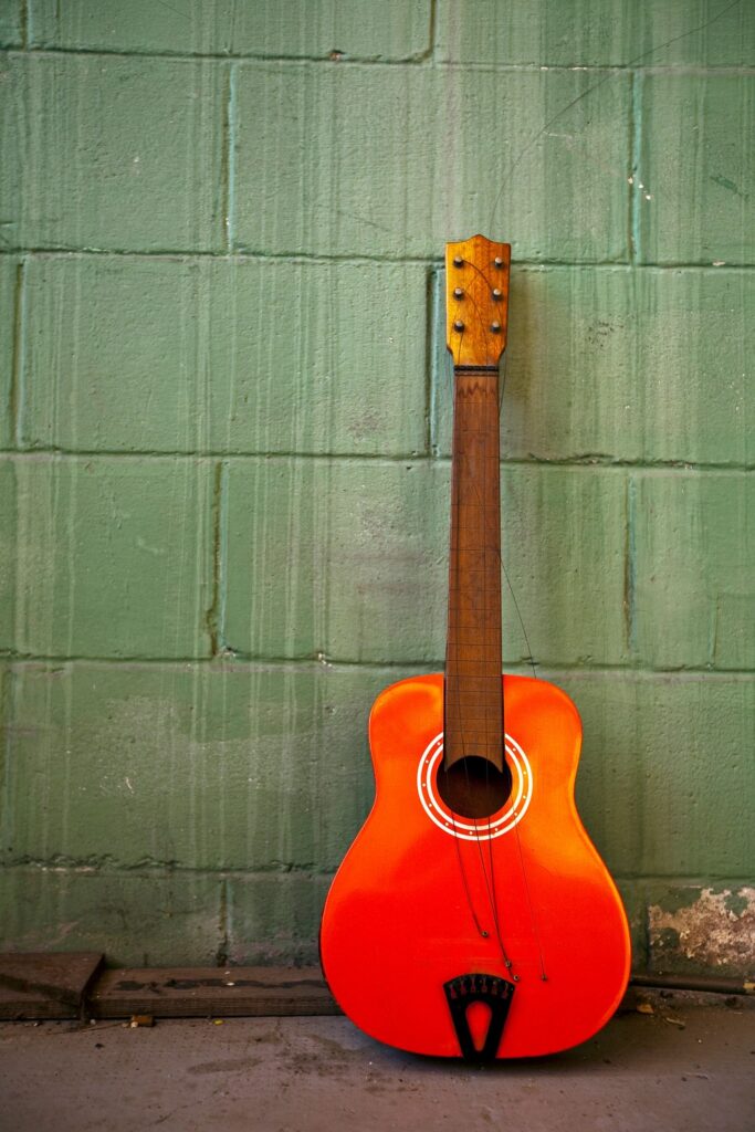Old Guitar. Color Image