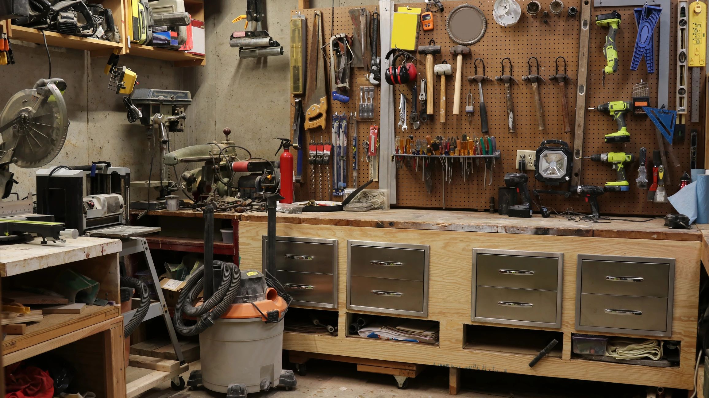 Workshop tools representing quality pre-owned goods